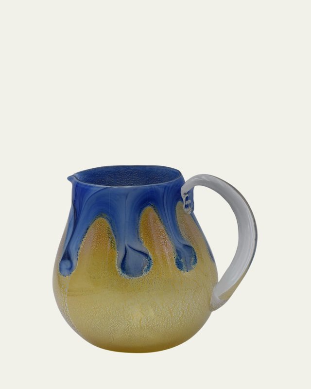 Goccia Cobalt Blue Pitcher with Handle, 50 oz.